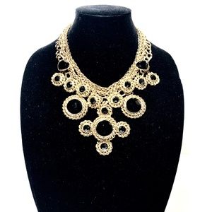 Black Gold Color Medallion Pendent Necklace